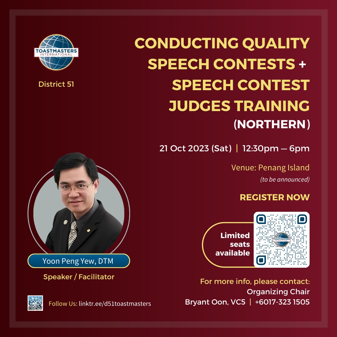 Conducting Quality Speech Contests + Speech Contest Judges Training (Northern)