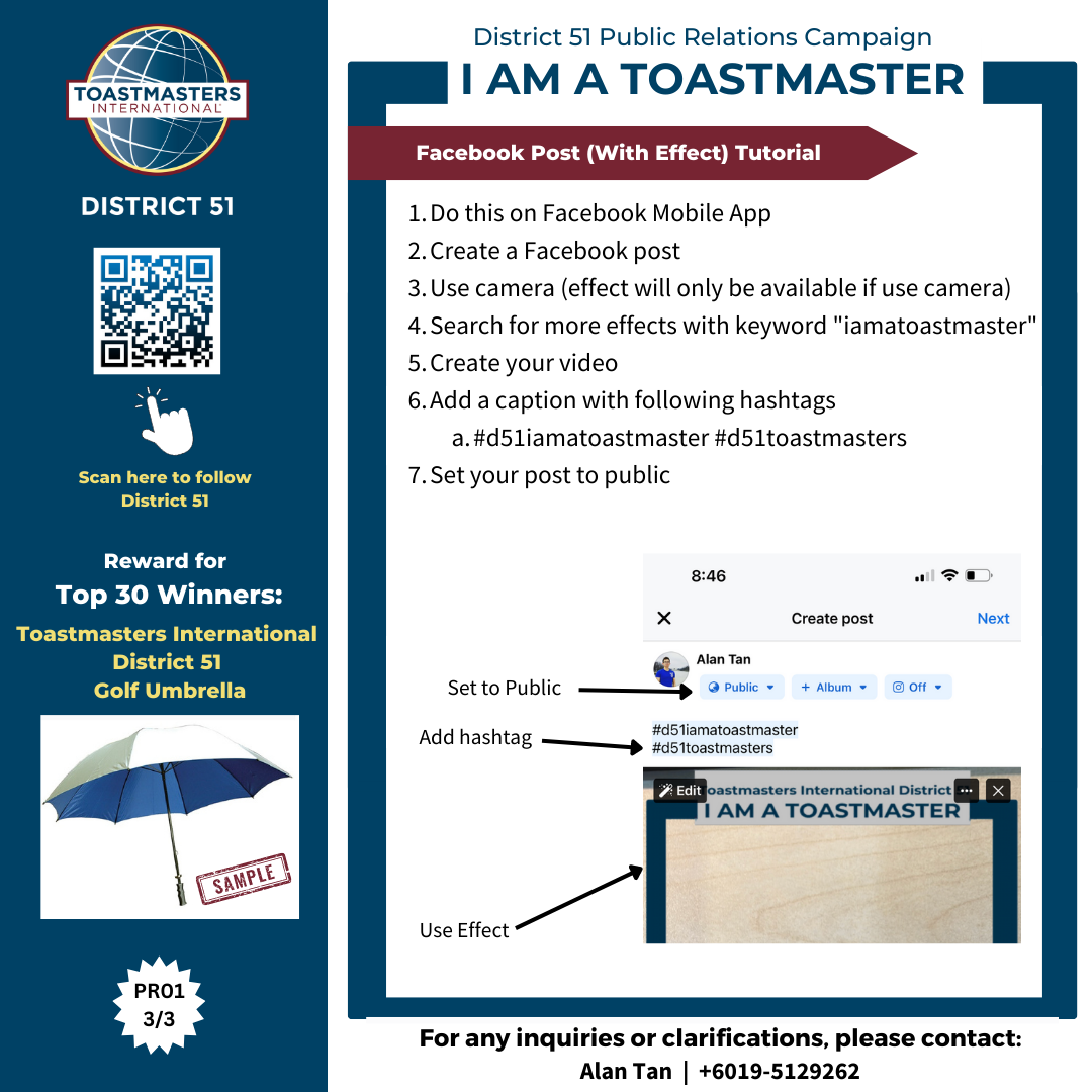 I AM A TOASTMASTER