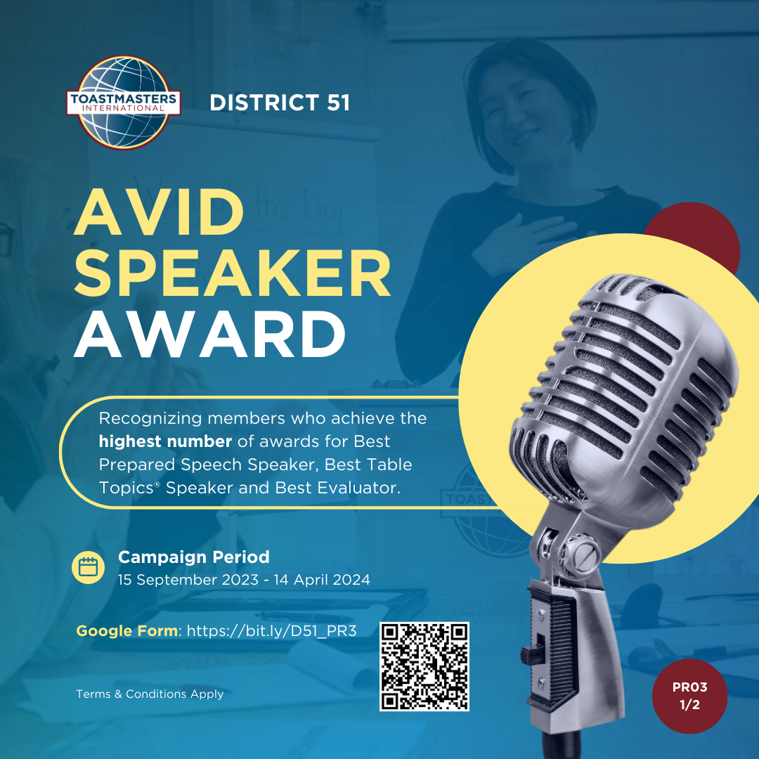 Avid Speaker Award